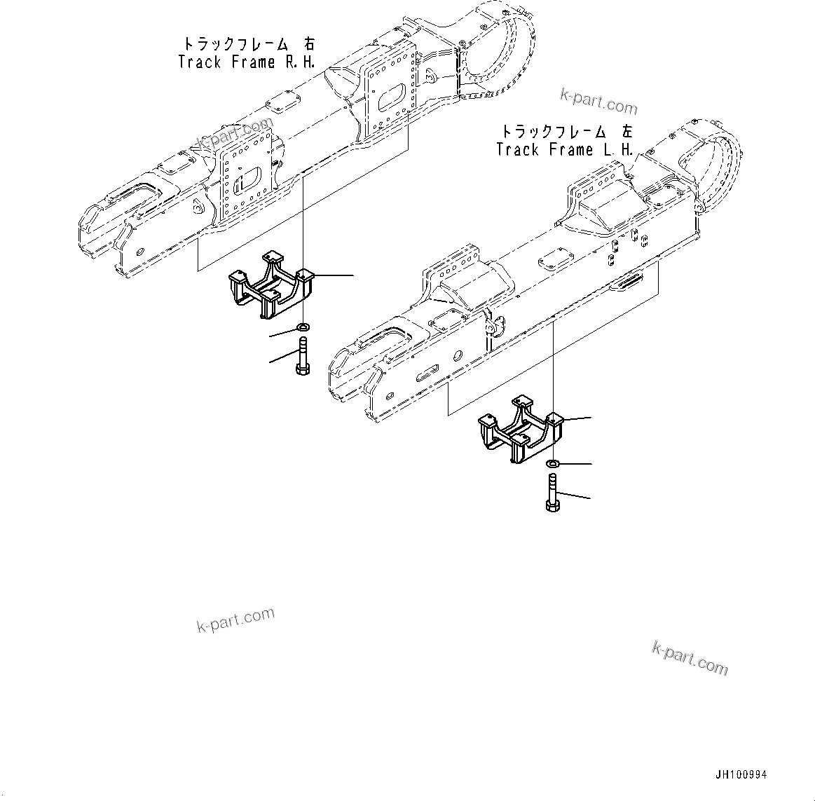 Komatsu parts book diagram for PC2000-11E0 S/N 31001-UP: TRACK ROLLER GUARD, (#30001-)
