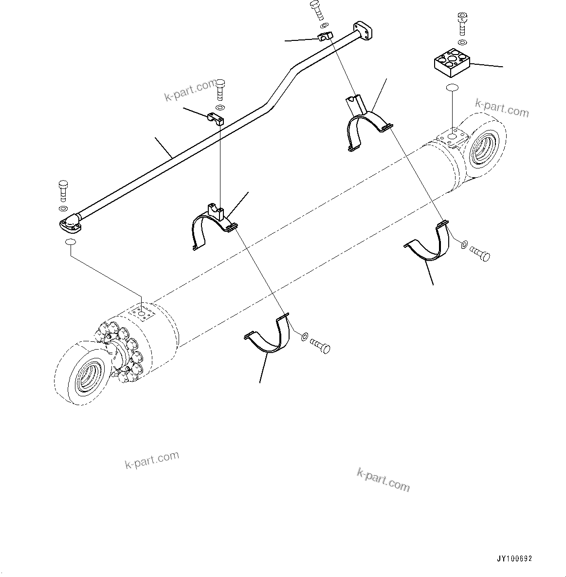 Komatsu parts book diagram for PC2000-11E0 S/N 31001-UP: ARM CYLINDER, INNER PARTS, ARM CYLINDER, L.H. (1/3)(#30001-)