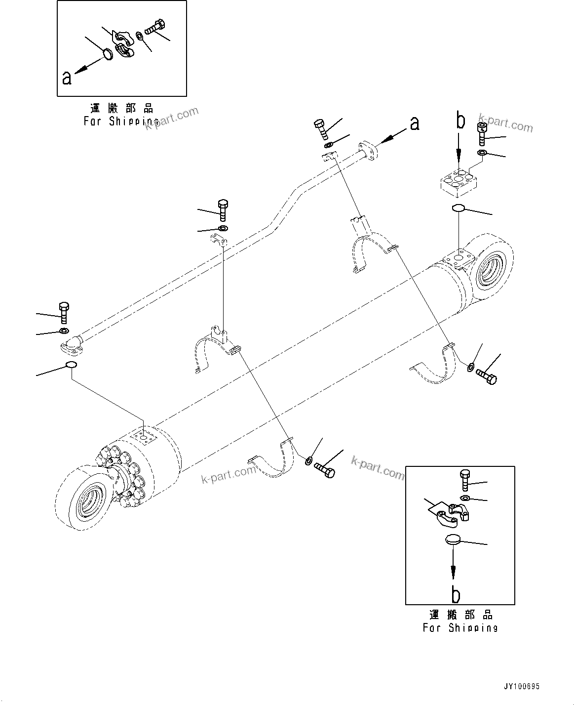Komatsu parts book diagram for PC2000-11E0 S/N 31001-UP: ARM CYLINDER, INNER PARTS, ARM CYLINDER, L.H. (3/3)(#30001-)