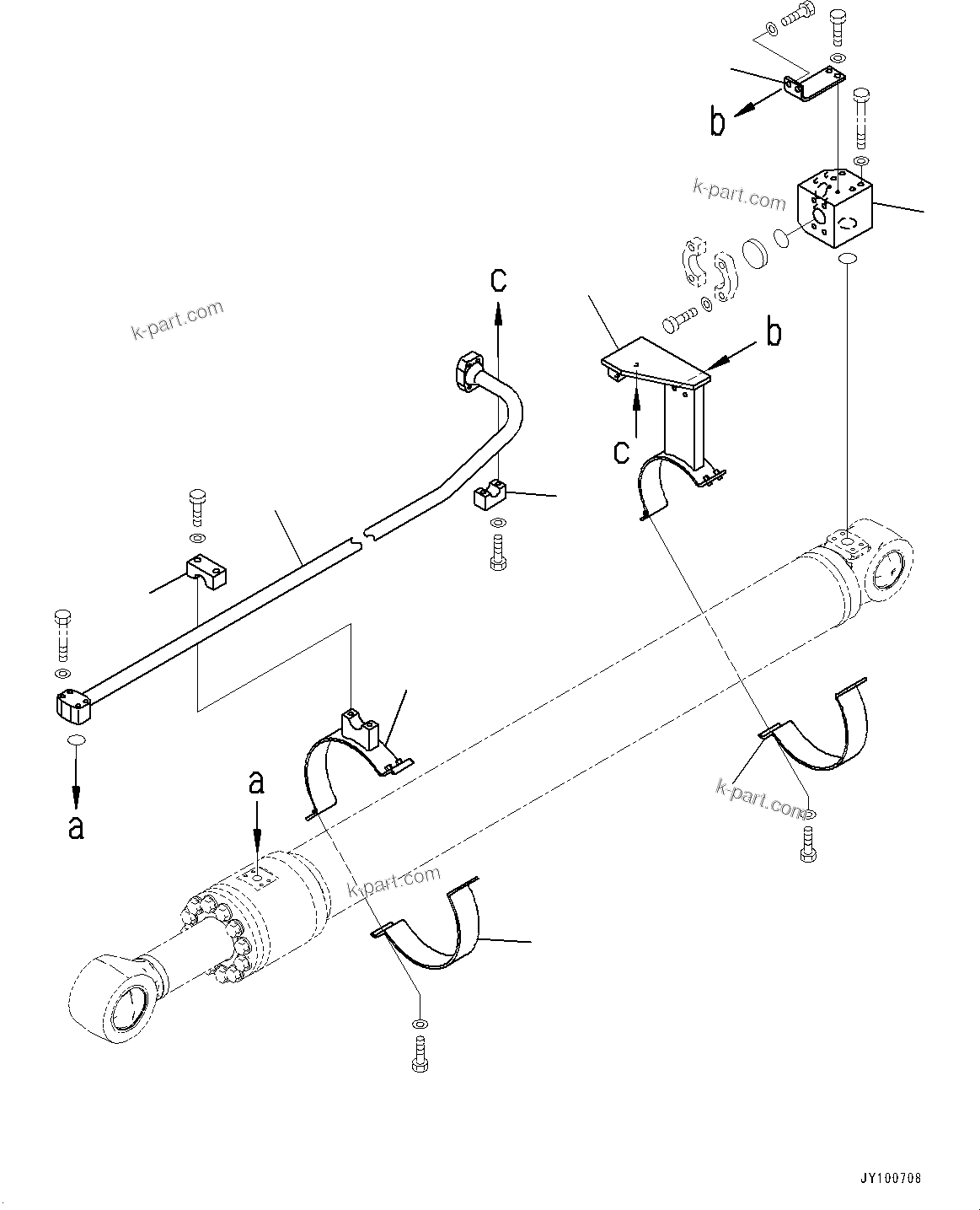 Komatsu parts book diagram for PC2000-11E0 S/N 31001-UP: ARM, INNER PARTS, BUCKET CYLINDER, R.H. (1/3)(#31001-)