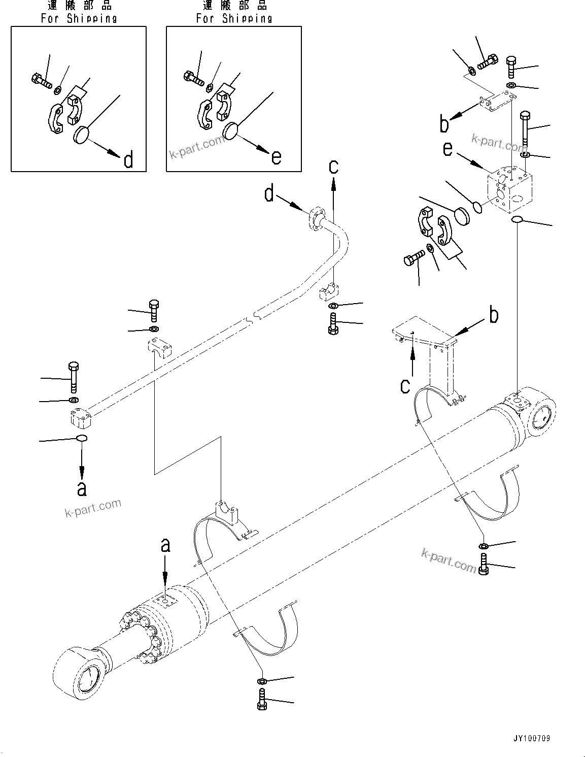 Komatsu parts book diagram for PC2000-11E0 S/N 31001-UP: ARM, INNER PARTS, BUCKET CYLINDER, R.H. (3/3)(#31001-)