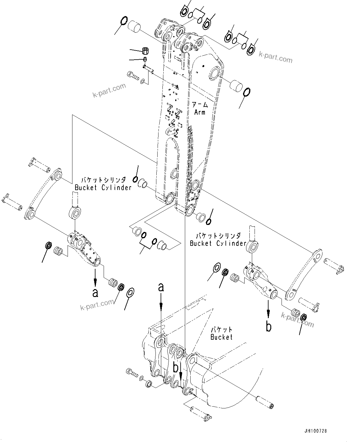 Komatsu parts book diagram for PC2000-11E0 S/N 31001-UP: ARM, SPACER(#31001-)