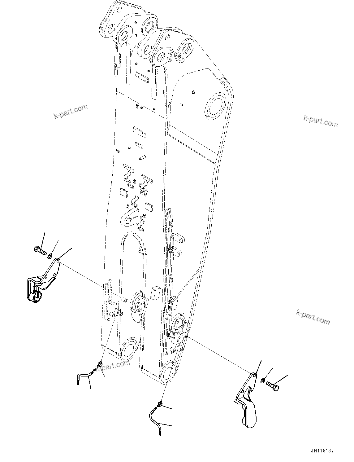 Komatsu parts book diagram for PC2000-11E0 S/N 31001-UP: BUCKET PIN, COVER(#31001-)