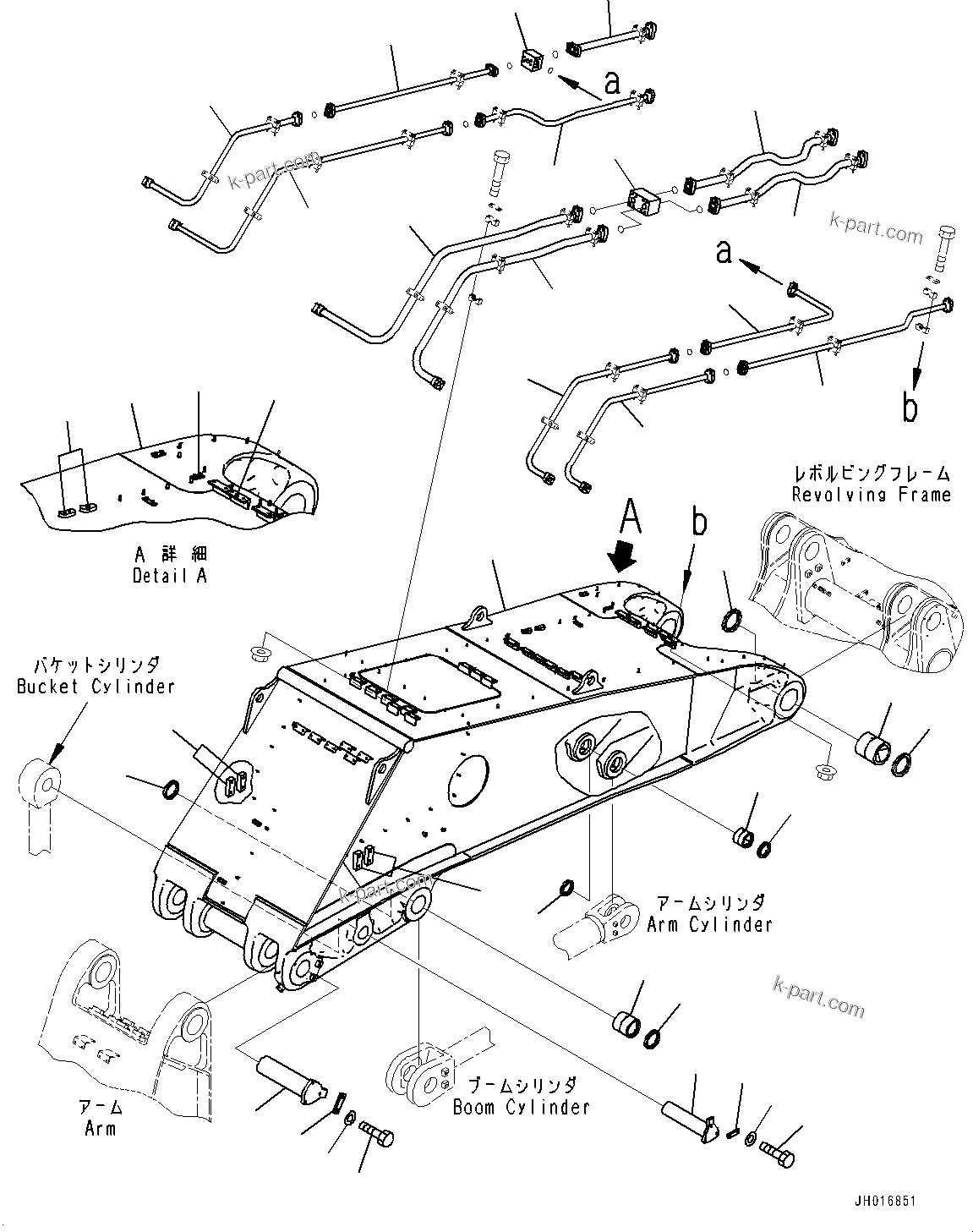 Komatsu parts book diagram for PC2000-11E0 S/N 31001-UP: LOADING SHOVEL, BOOM AND ARM, BOOM(#30001-)