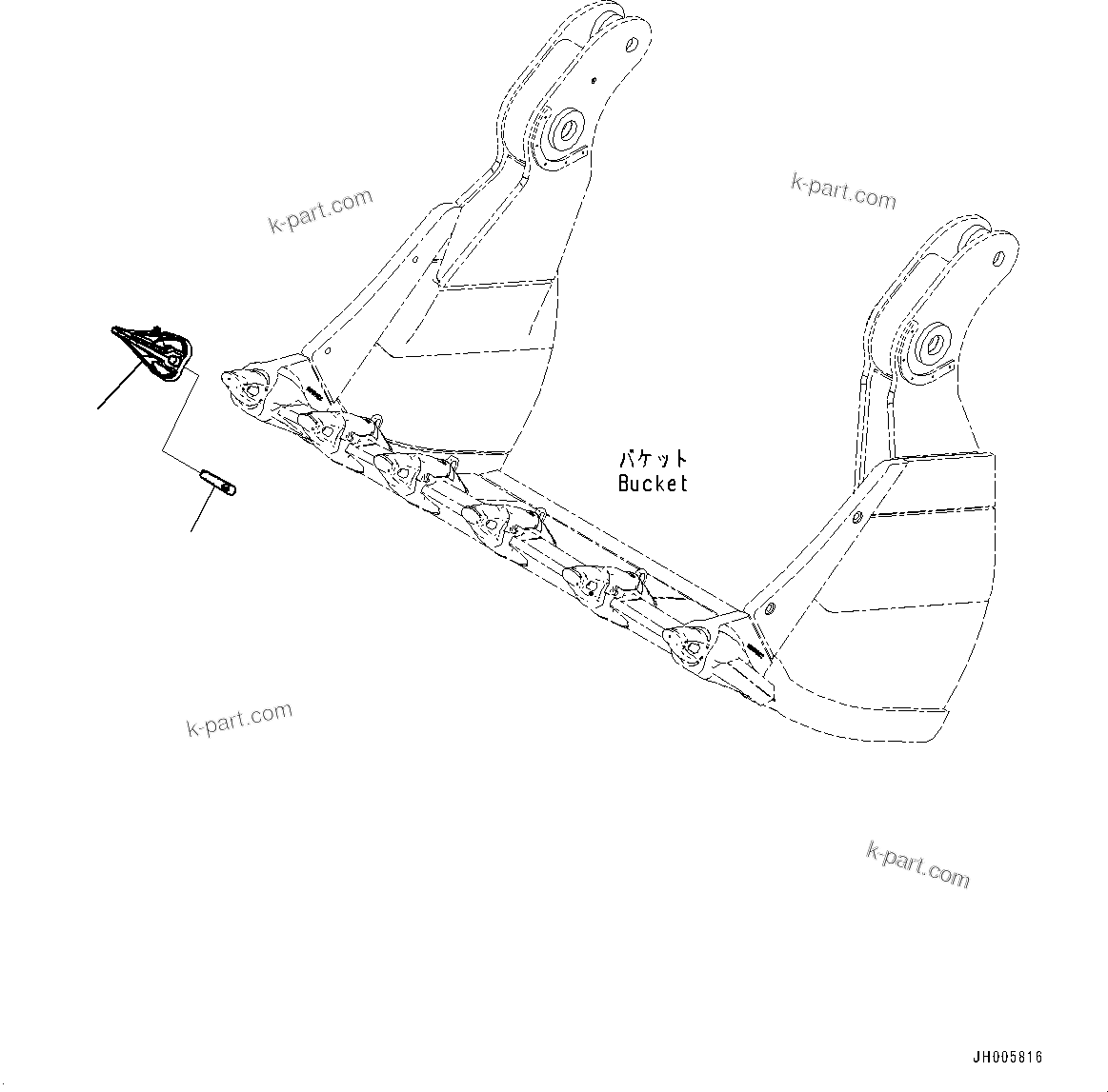 Komatsu parts book diagram for PC2000-11E0 S/N 31001-UP: BUCKET, TOOTH(#30001-)