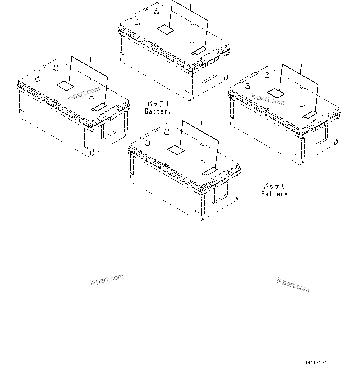Komatsu parts book diagram for PC2000-11E0 S/N 31001-UP: CAUTION PLATES, BATTERY, (#30001-)