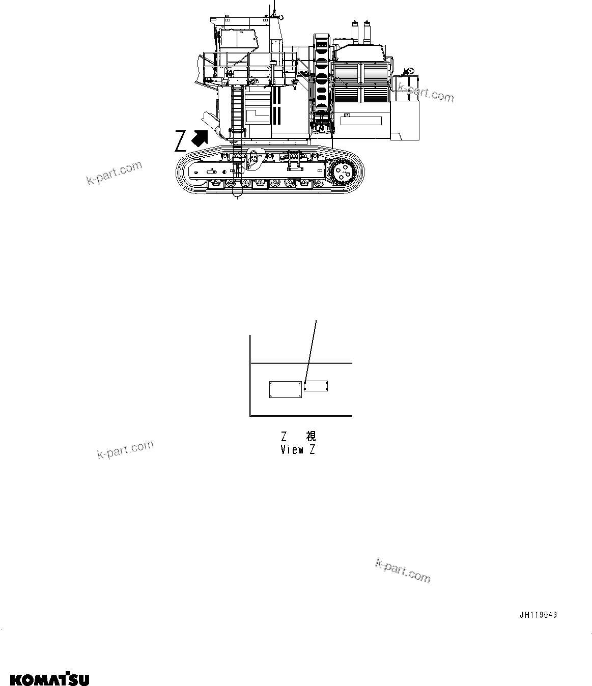 Komatsu parts book diagram for PC2000-11E0 S/N 31001-UP: BLIND PARTS, (#30001-)