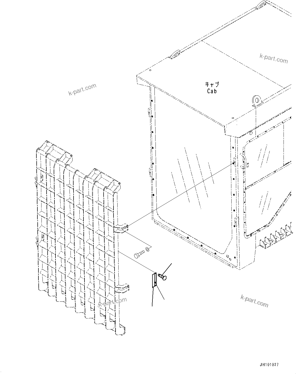 Komatsu parts book diagram for PC2000-11E0 S/N 31001-UP: OPG PLATE, (#30001-)