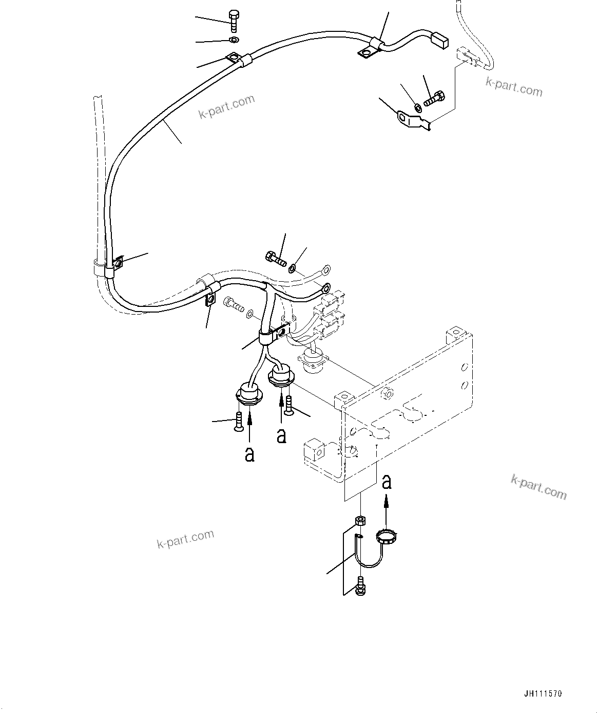 Komatsu parts book diagram for PC2000-11E0 S/N 31001-UP: COOLANT HEATER RELATED PARTS, WIRING HARNESS(#31001-)