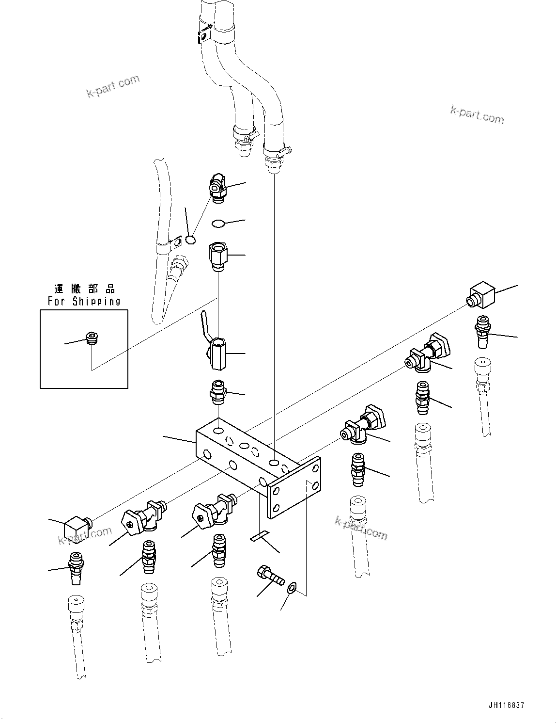Komatsu parts book diagram for PC2000-11E0 S/N 31001-UP: COOLANT HEATER RELATED PARTS, BLOCK(#31001-)