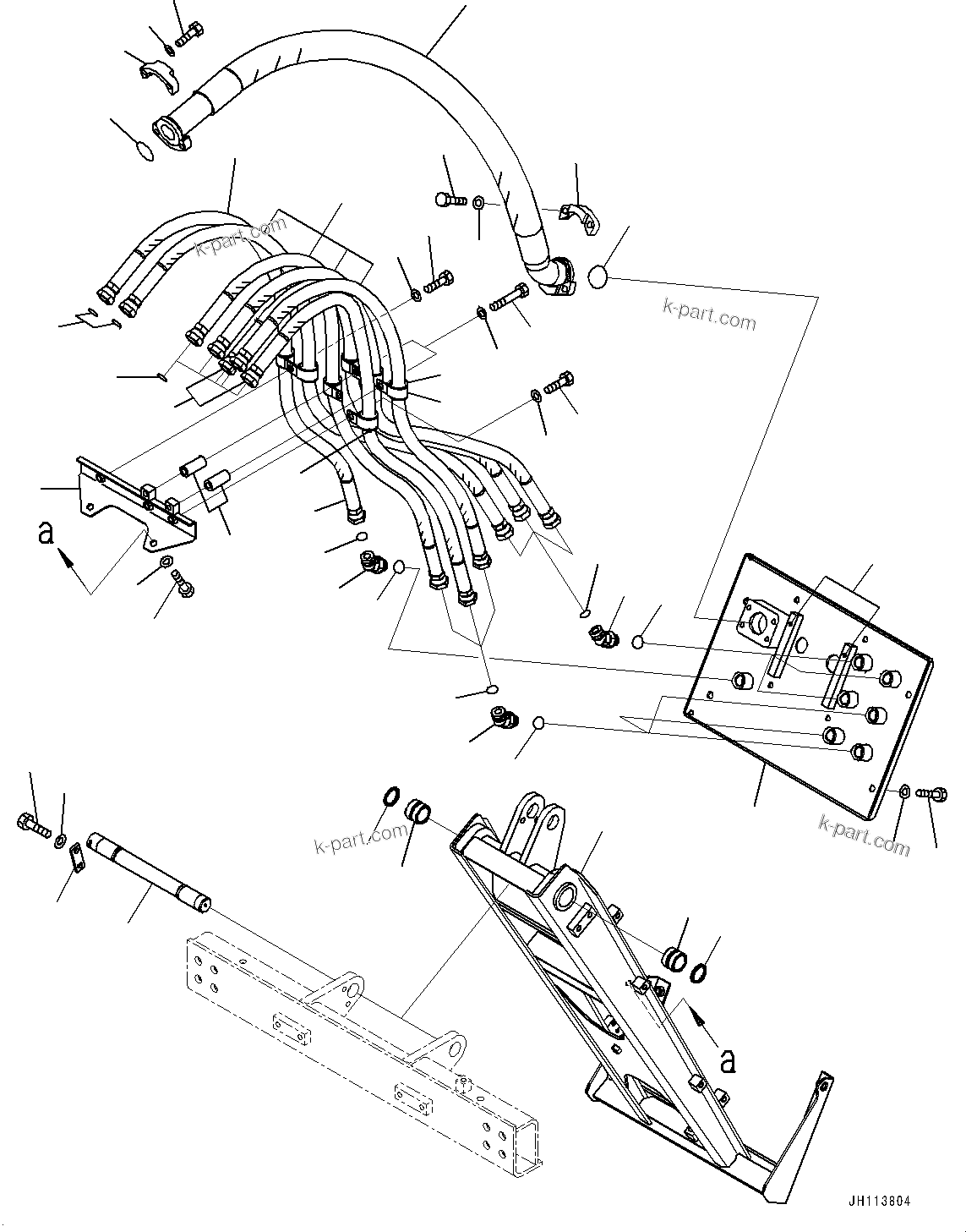 Komatsu parts book diagram for PC2000-11E0 S/N 31001-UP: SERVICE CENTER, ARM(#30001-)
