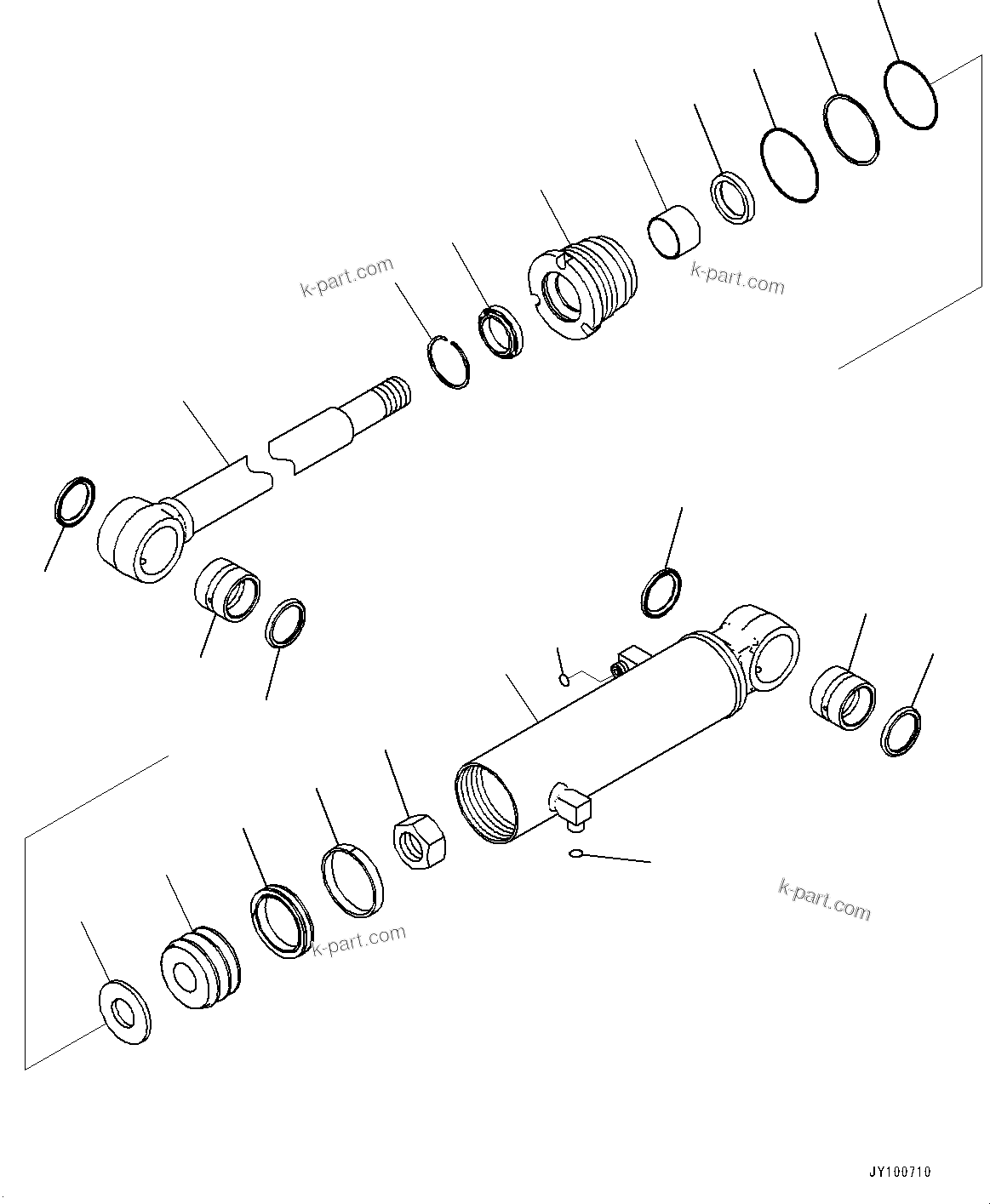 Komatsu parts book diagram for PC2000-11E0 S/N 31001-UP: SERVICE CENTER, INNER PARTS, SERVICE CENTER CYLINDER(#30001-)