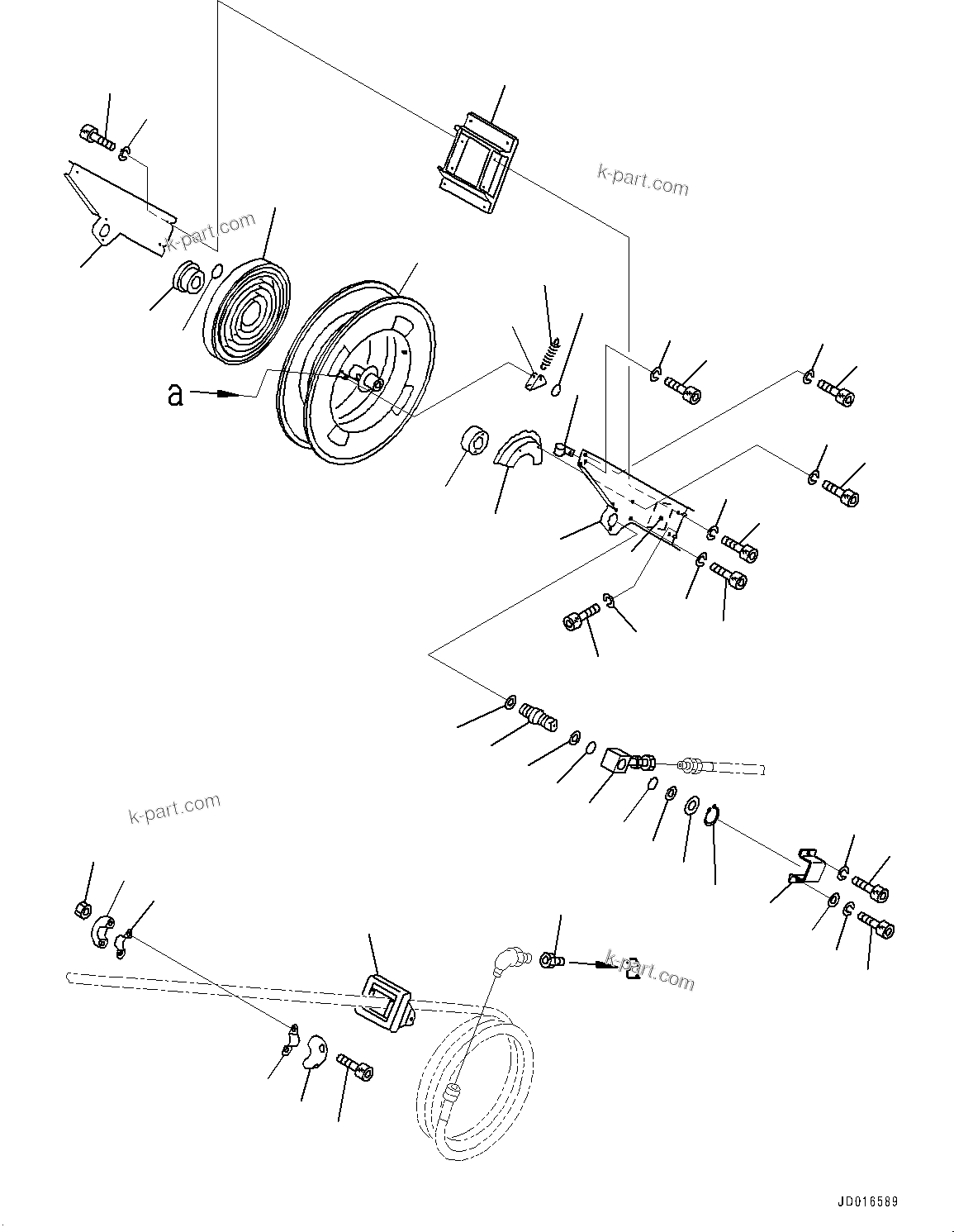 Komatsu parts book diagram for PC2000-11E0 S/N 31001-UP: GREASE PUMP, INNER PARTS, REEL(#30001-)