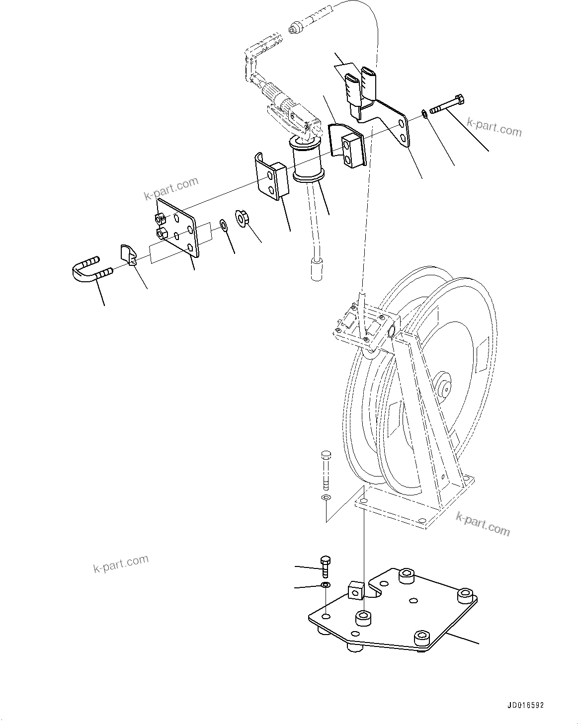 Komatsu parts book diagram for PC2000-11E0 S/N 31001-UP: GREASE PUMP, GREASE GUN, RELATED PARTS(#30001-)