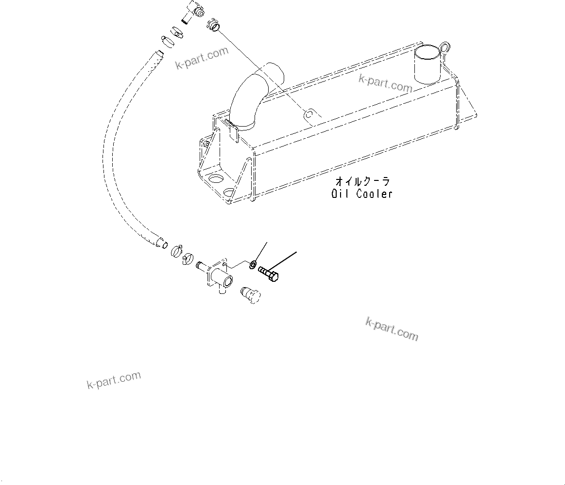 Komatsu parts book diagram for WD600-6R S/N 61001-UP: RADIATOR, RELATED PARTS(#60001-)