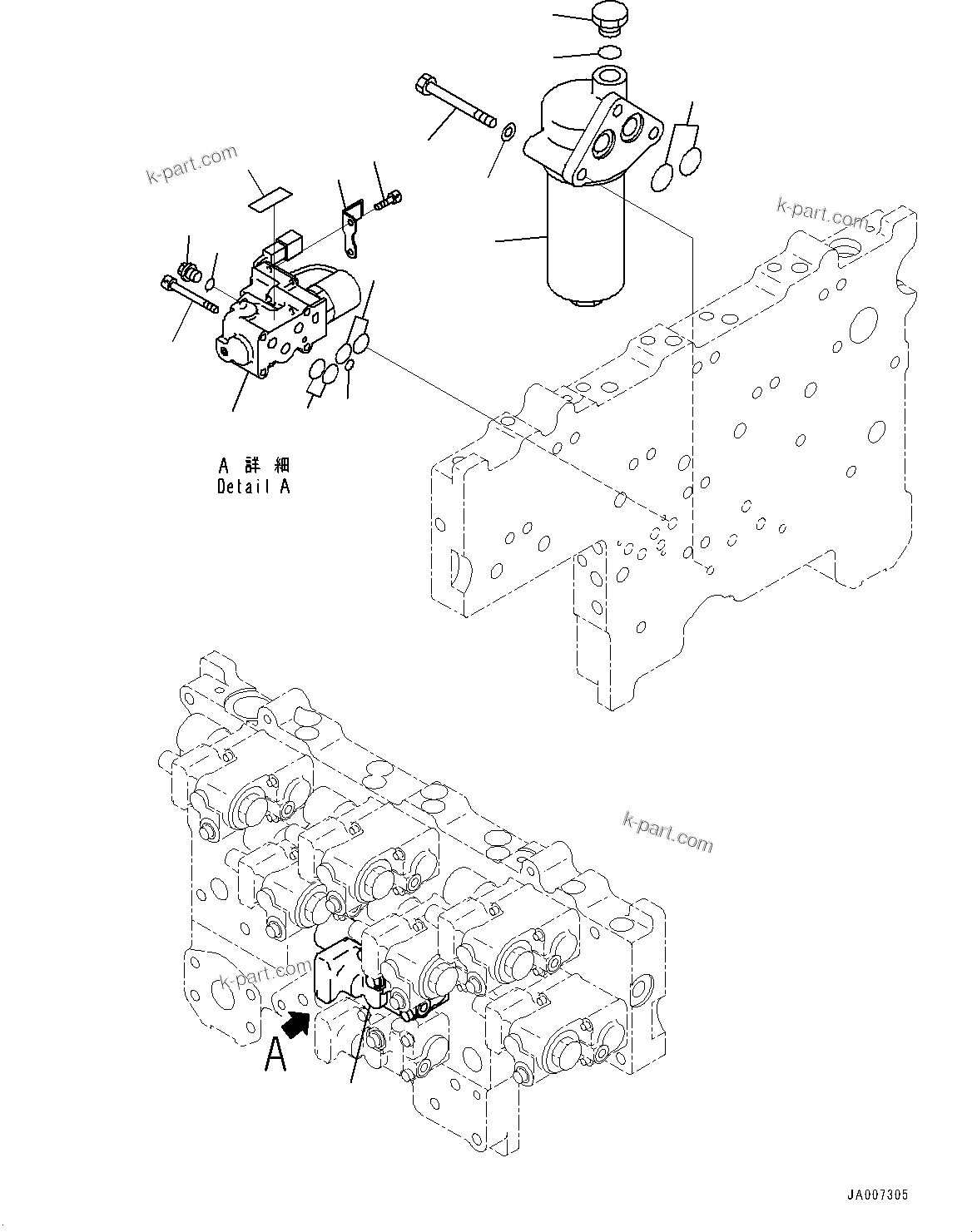 Komatsu parts book diagram for WD600-6R S/N 61001-UP: TORQUE CONVERTER AND TRANSMISSION, MODULATION VALVE (2/4)(#60001-)