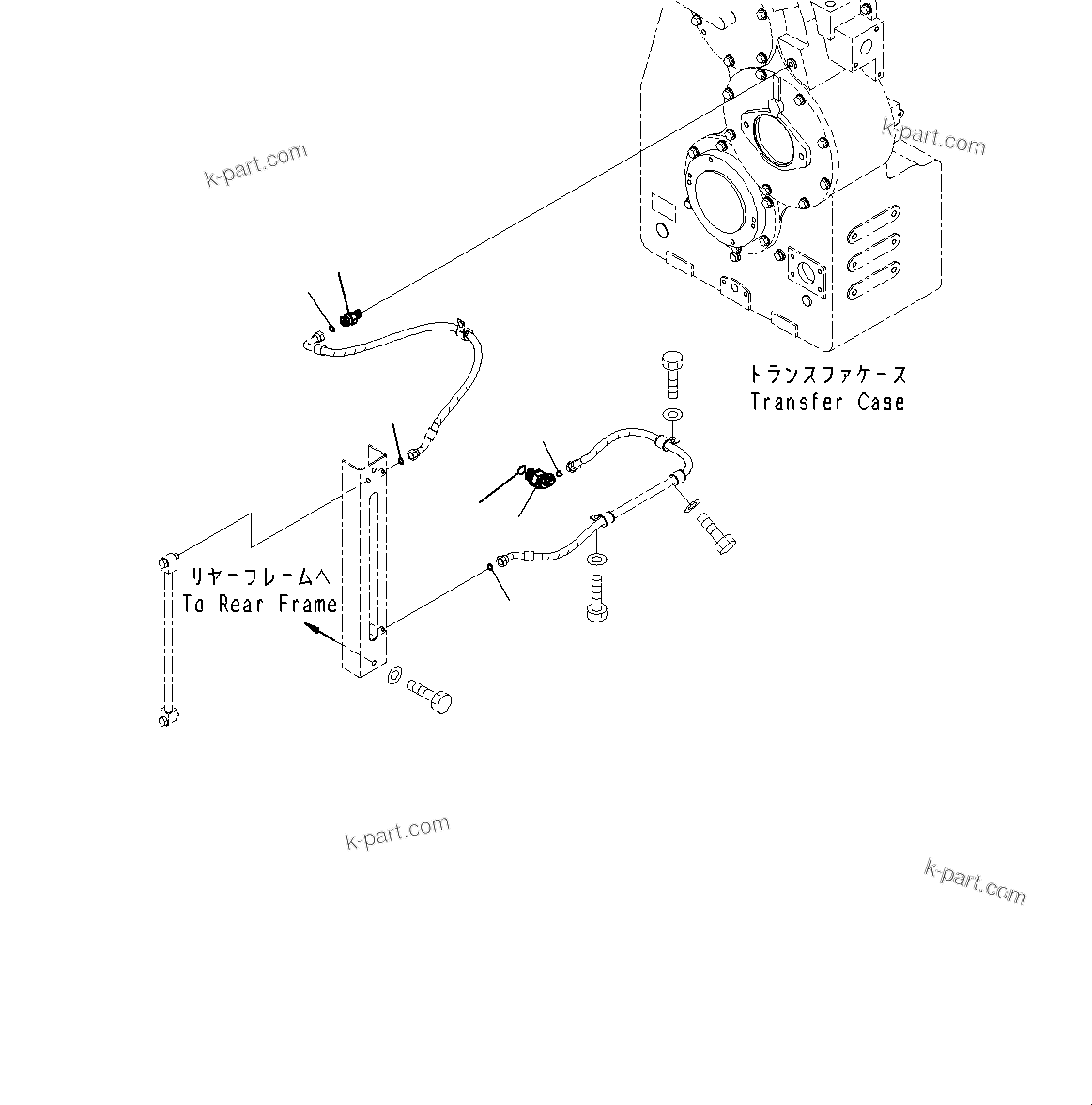 Komatsu parts book diagram for WD600-6R S/N 61001-UP: TORQUE CONVERTER AND TRANSMISSION, RELATED PARTS (1/4)(#60001-)