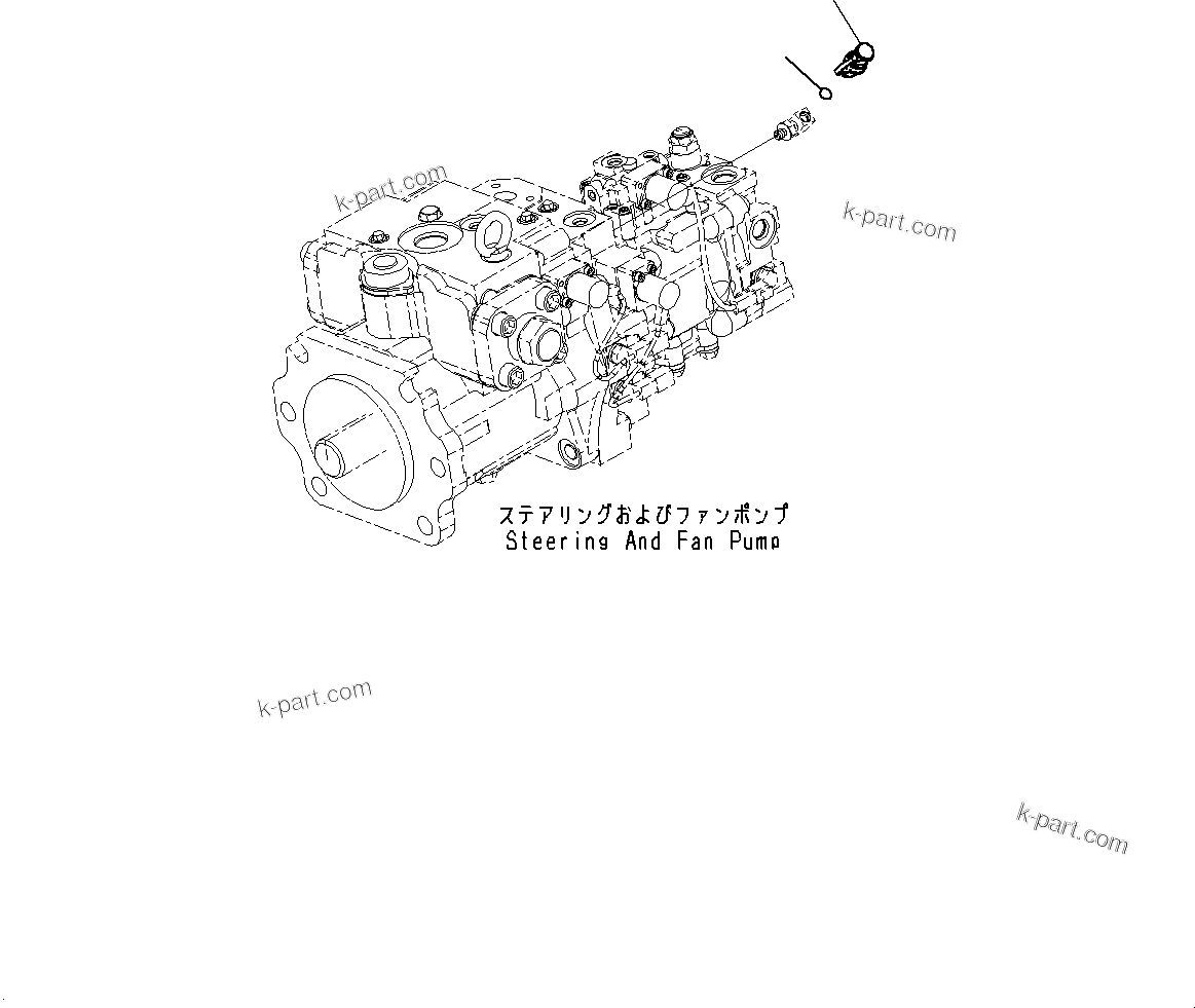 Komatsu parts book diagram for WD600-6R S/N 61001-UP: TORQUE CONVERTER AND TRANSMISSION, PM CLINIC PIPING (3/3)(#60001-)