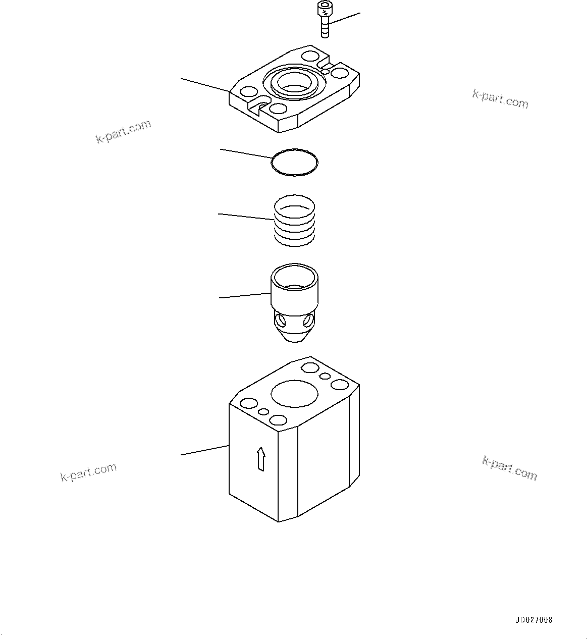 Komatsu parts book diagram for WD600-6R S/N 61001-UP: TORQUE CONVERTER AND TRANSMISSION, CHECK VALVE (2/2)(#60001-)