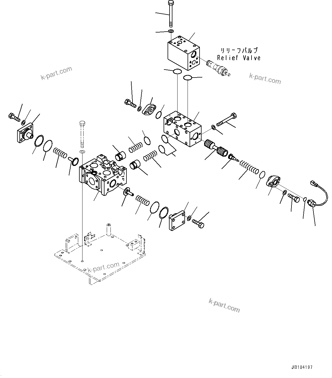 Komatsu parts book diagram for WD600-6R S/N 61001-UP: TORQUE CONVERTER AND TRANSMISSION, DIVERTER VALVE(#60001-)