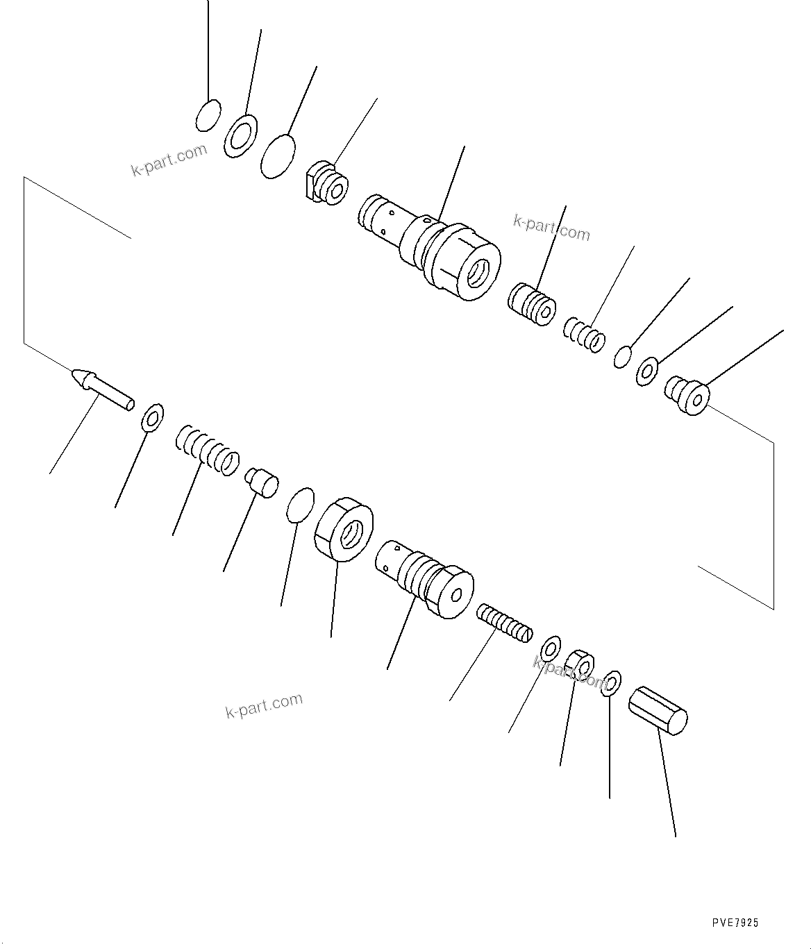 Komatsu parts book diagram for WD600-6R S/N 61001-UP: TORQUE CONVERTER AND TRANSMISSION, RELIEF VALVE(#60001-)