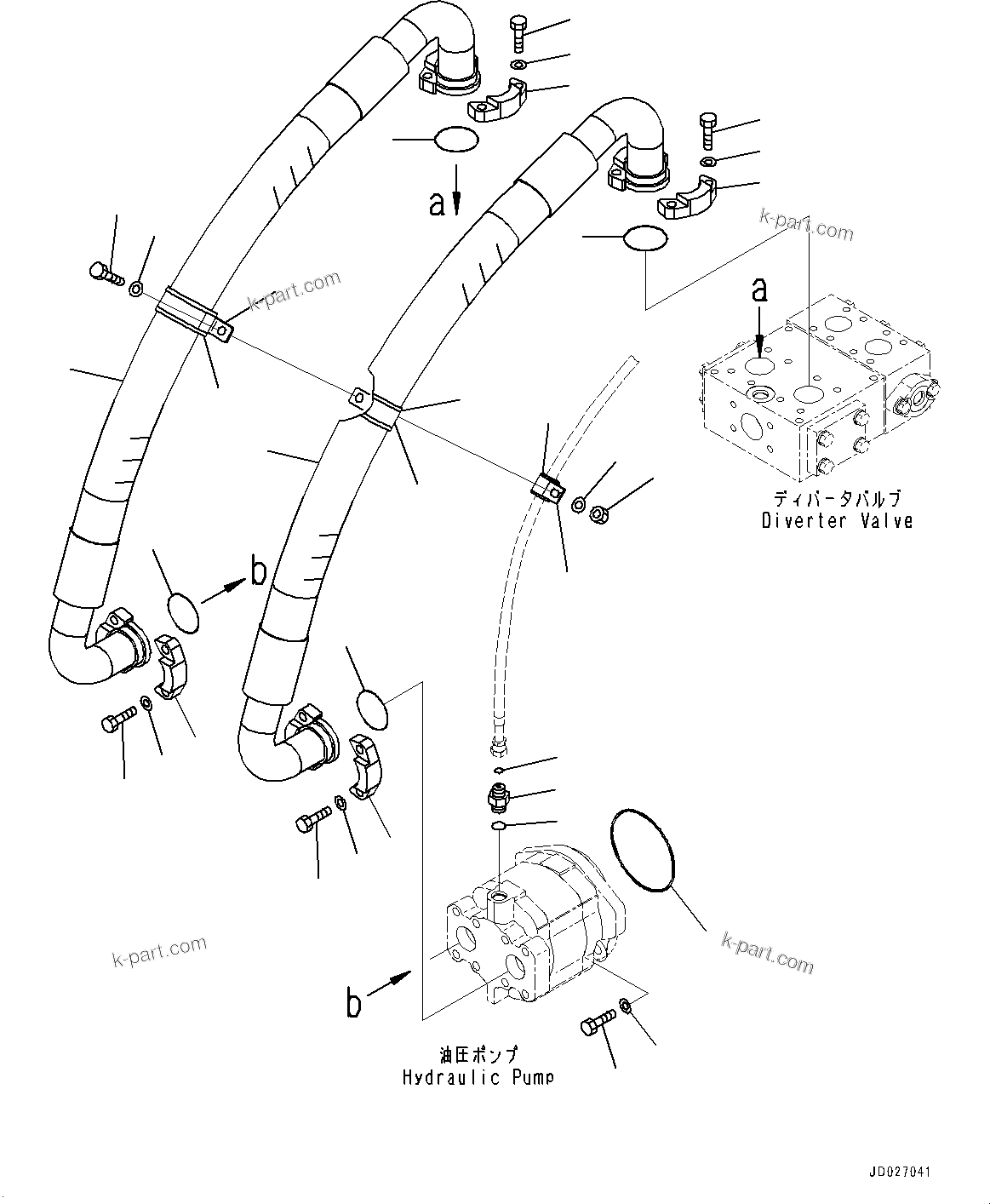 Komatsu parts book diagram for WD600-6R S/N 61001-UP: TORQUE CONVERTER AND TRANSMISSION, RELATED PARTS (2/4)(#60001-)