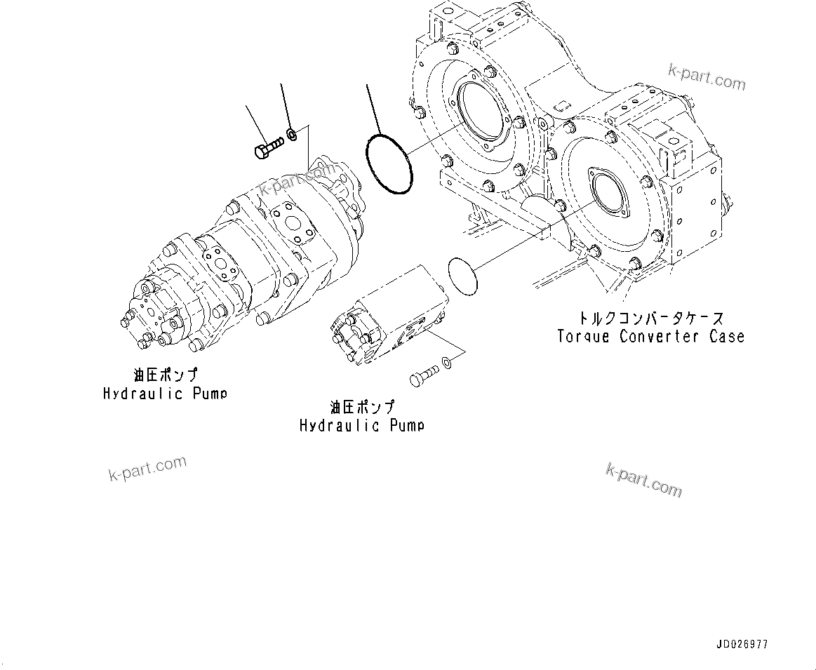 Komatsu parts book diagram for WD600-6R S/N 61001-UP: TORQUE CONVERTER AND TRANSMISSION, MOUNTING (4/6) (WITH BRAKE OIL COOLING SYSTEM)(#60001-)