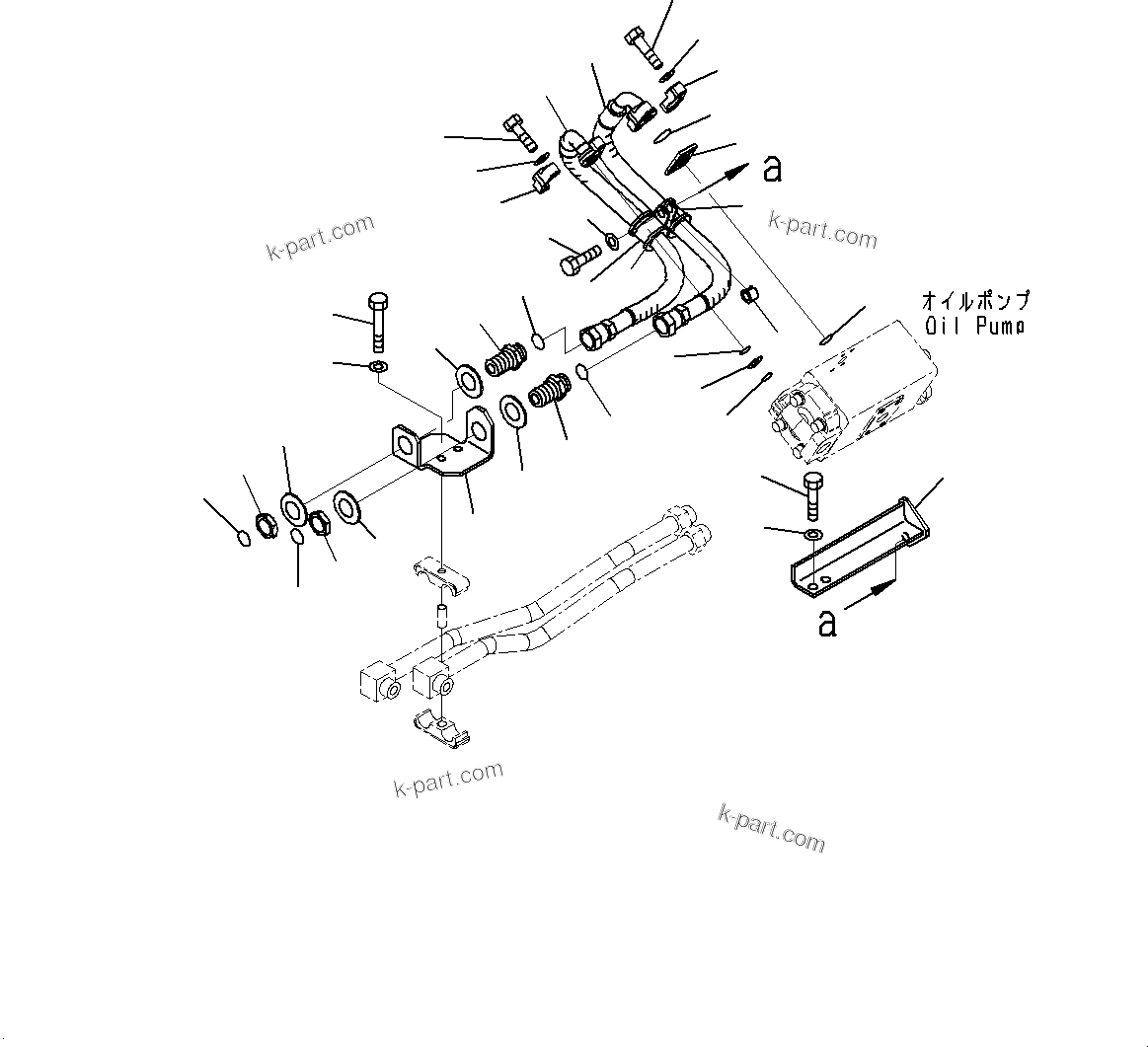 Komatsu parts book diagram for WD600-6R S/N 61001-UP: TORQUE CONVERTER AND TRANSMISSION, DELIVERY PIPING (3/3) (WITH BRAKE OIL COOLING SYSTEM)(#60001-)