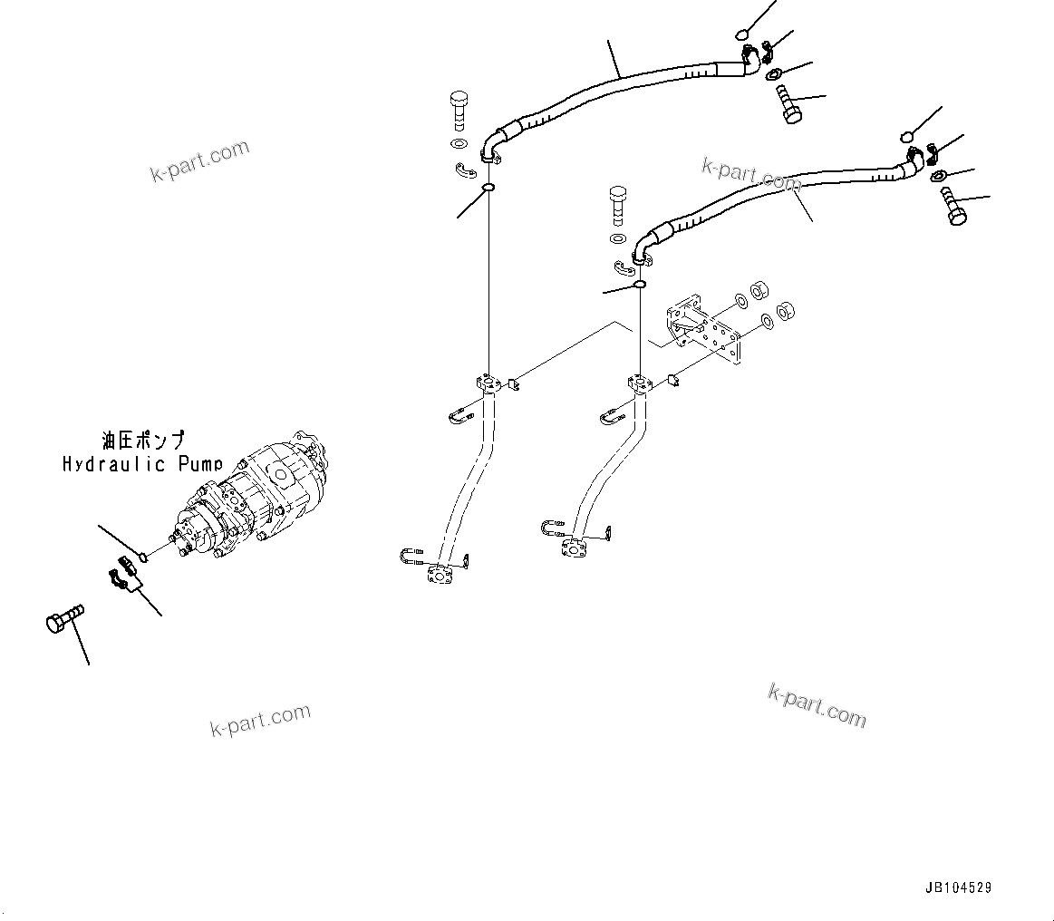 Komatsu parts book diagram for WD600-6R S/N 61001-UP: TORQUE CONVERTER AND TRANSMISSION, DELIVERY PIPING (2/3) (FOR COLD AREA SPECIFICATION A (-30 DEG C))(#60001-)
