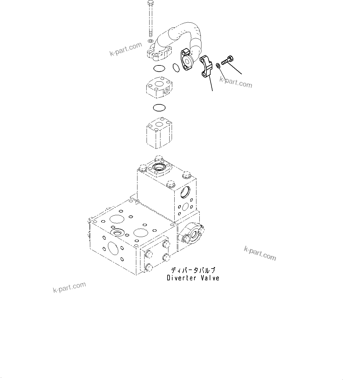 Komatsu parts book diagram for WD600-6R S/N 61001-UP: STEERING CONTROL VALVE, RELATED PARTS (1/2)(#60001-)