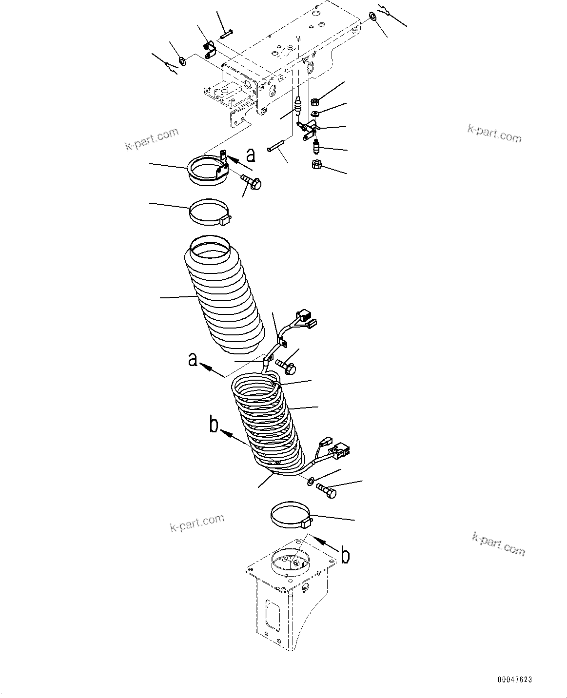 Komatsu parts book diagram for WD600-6R S/N 61001-UP: FLOOR, WIRING HARNESS, JOYSTICK(#60001-)