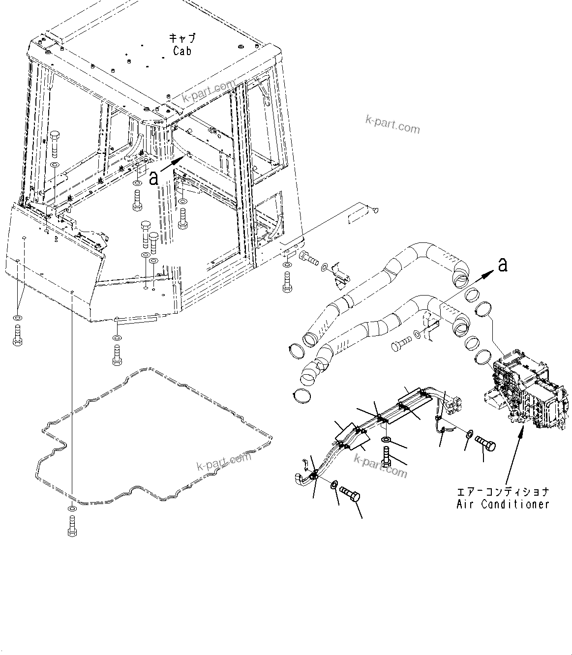 Komatsu parts book diagram for WD600-6R S/N 61001-UP: FLOOR, MOUNTING(#60001-)