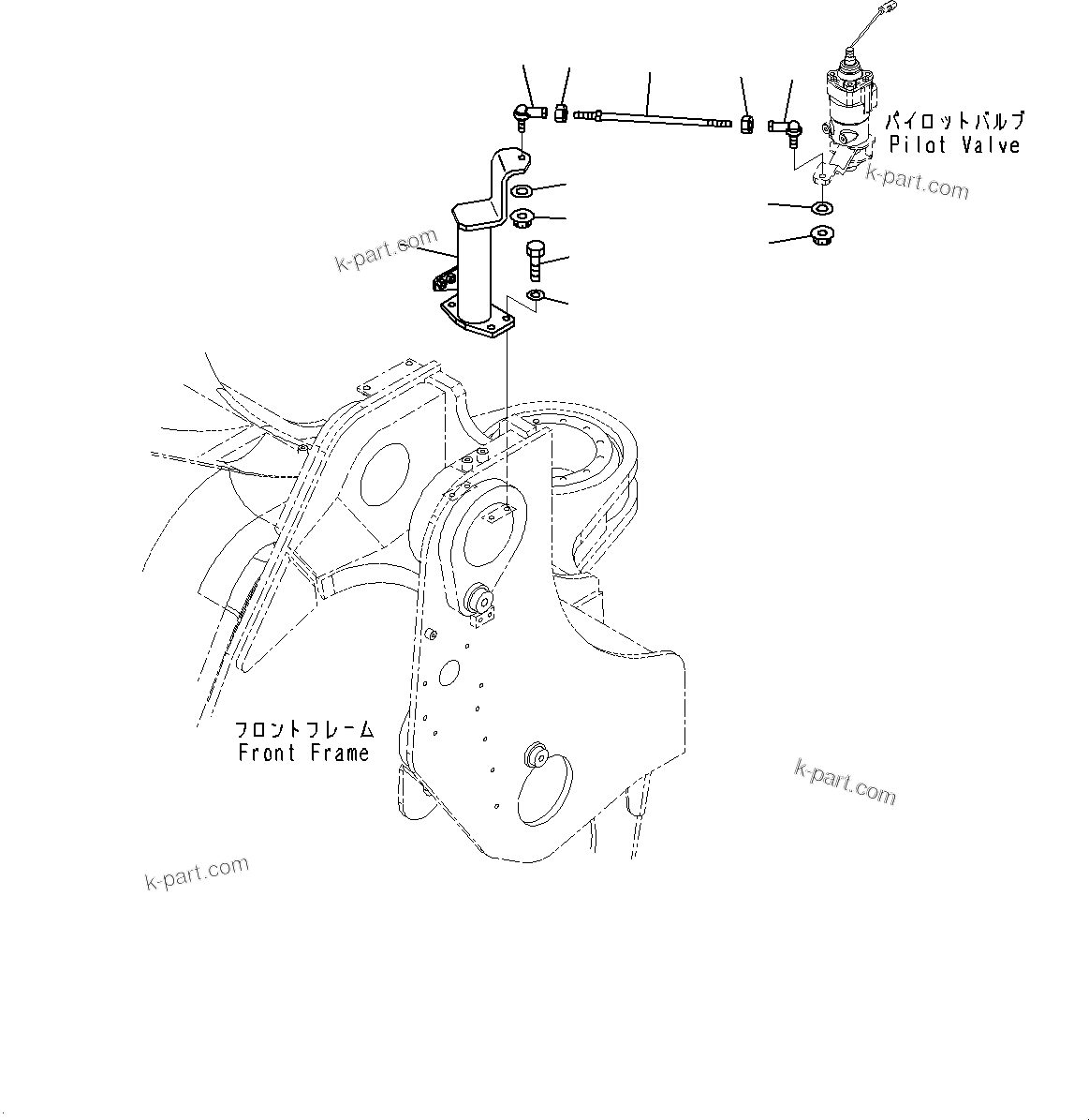 Komatsu parts book diagram for WD600-6R S/N 61001-UP: FLOOR, LINK(#60001-)