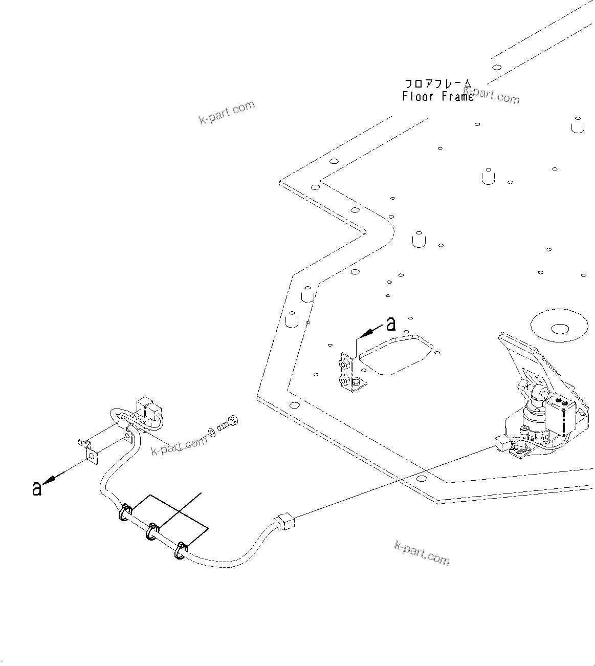 Komatsu parts book diagram for WD600-6R S/N 61001-UP: FLOOR, BAND(#60001-)