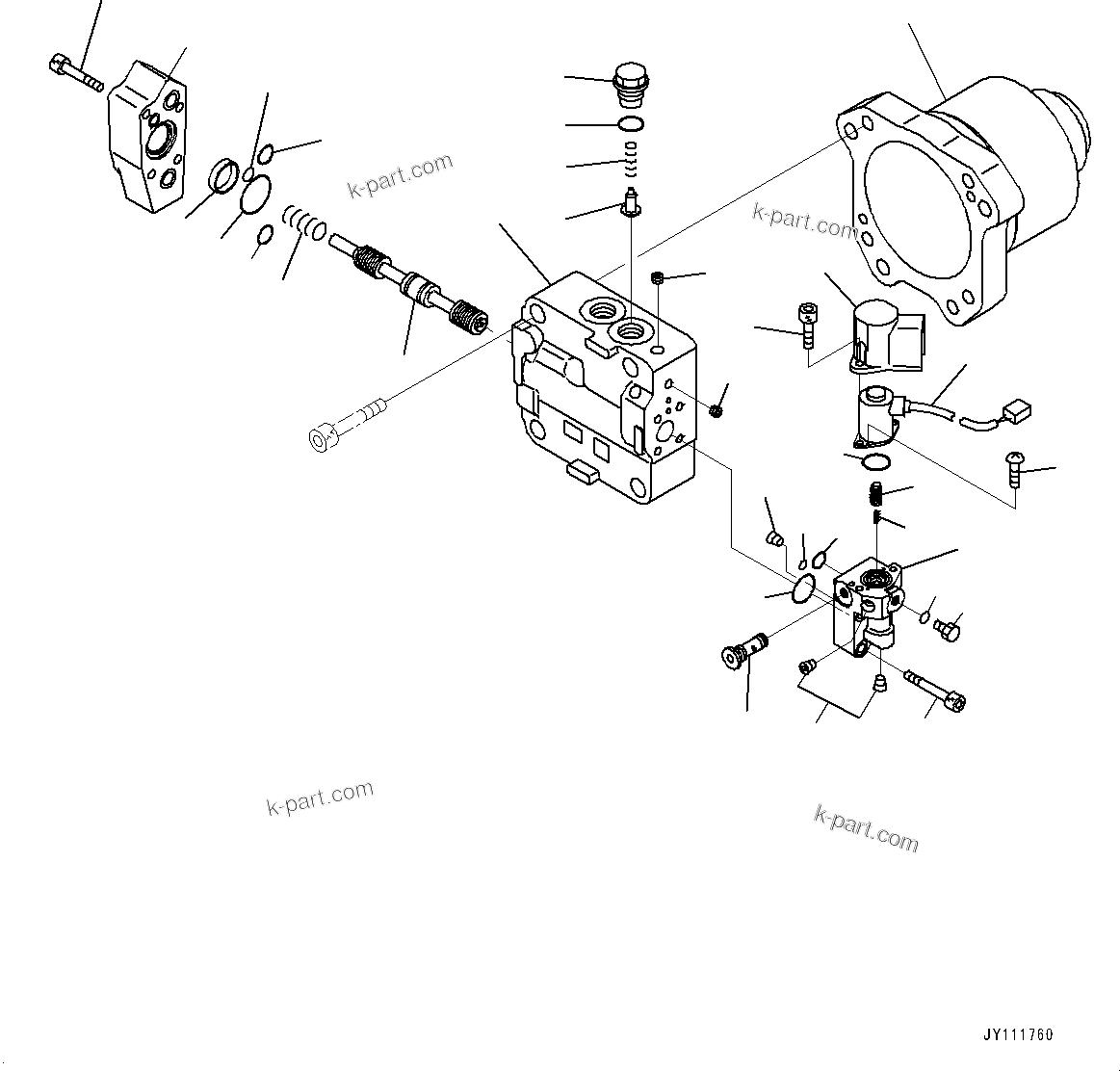 Komatsu parts book diagram for WD600-6R S/N 61001-UP: HOOD, FAN MOTOR (1/3)(#60001-)