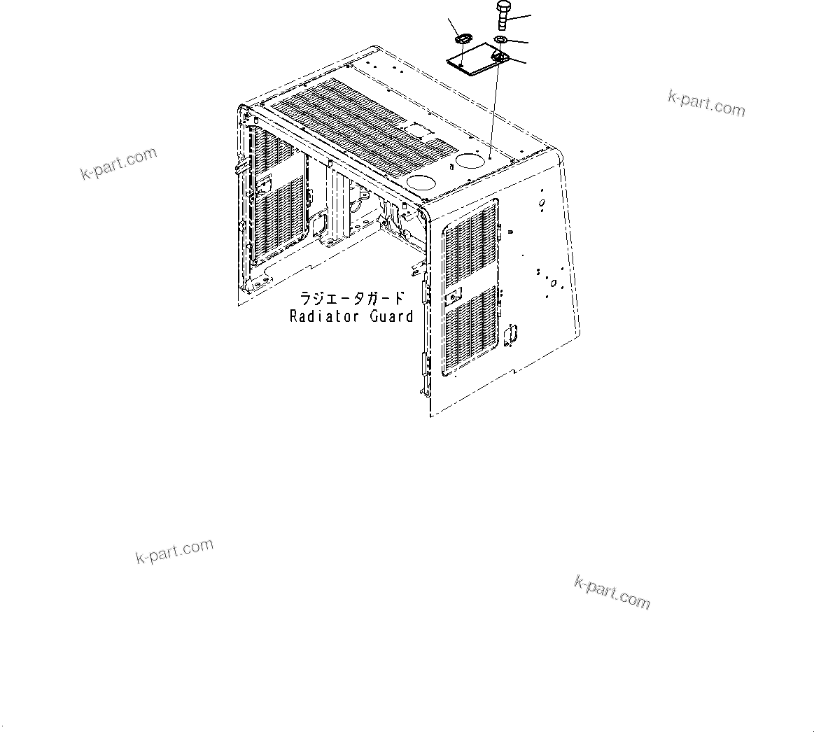 Komatsu parts book diagram for WD600-6R S/N 61001-UP: HOOD, COVER(#60001-)