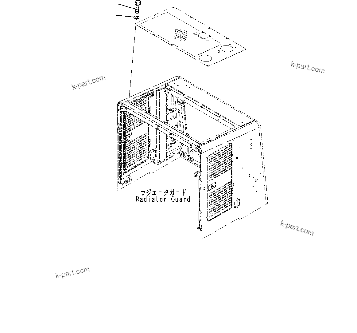 Komatsu parts book diagram for WD600-6R S/N 61001-UP: HOOD, MOUNTING (4/4)(#60001-)