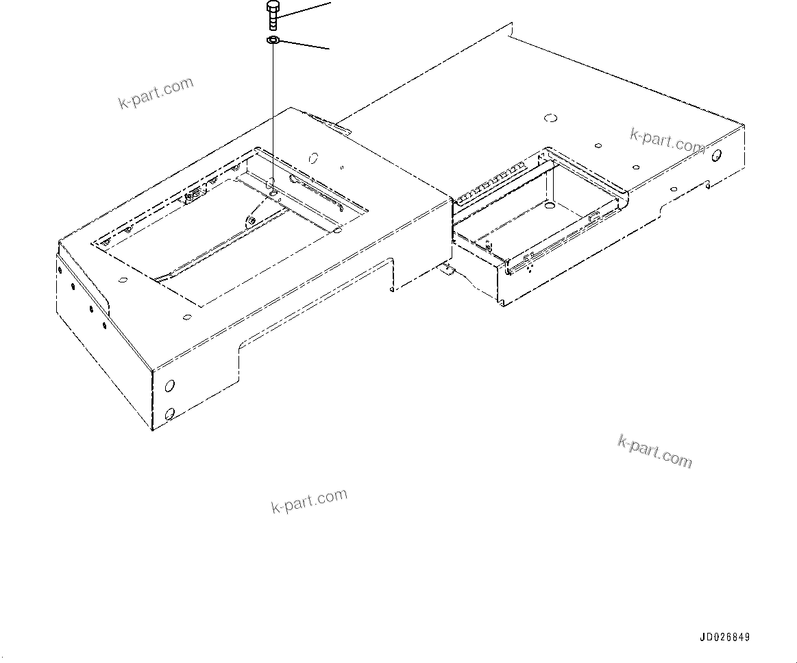 Komatsu parts book diagram for WD600-6R S/N 61001-UP: LADDER, MOUNTING(#60001-)