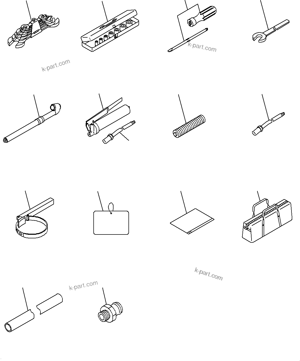 Komatsu parts book diagram for WD600-6R S/N 61001-UP: TOOL, (#60001-)