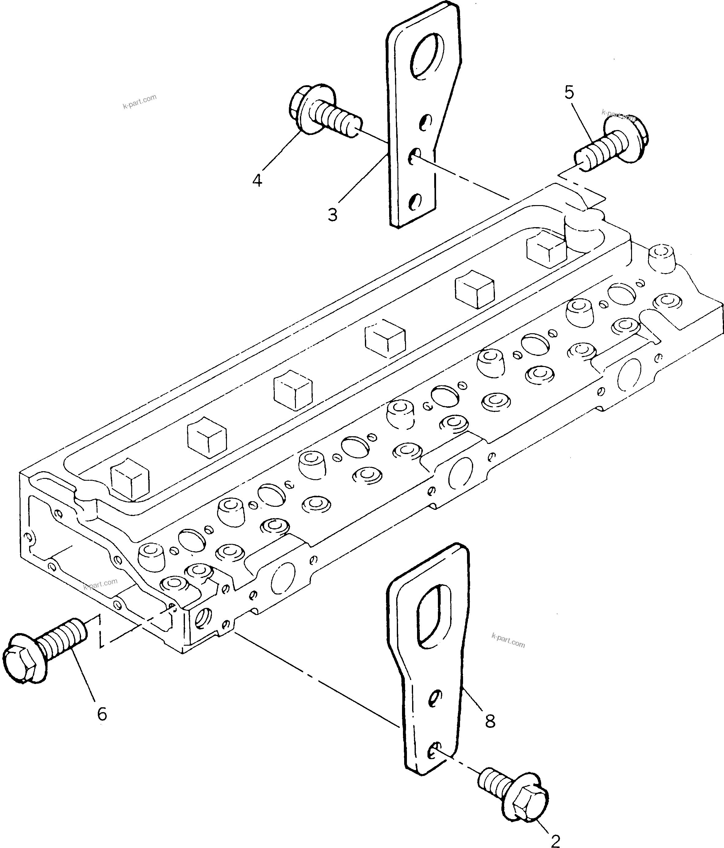 Komatsu parts book diagram for 1006-6TLR2-PC S/N U547826W-UP: ENGINE LIFTING