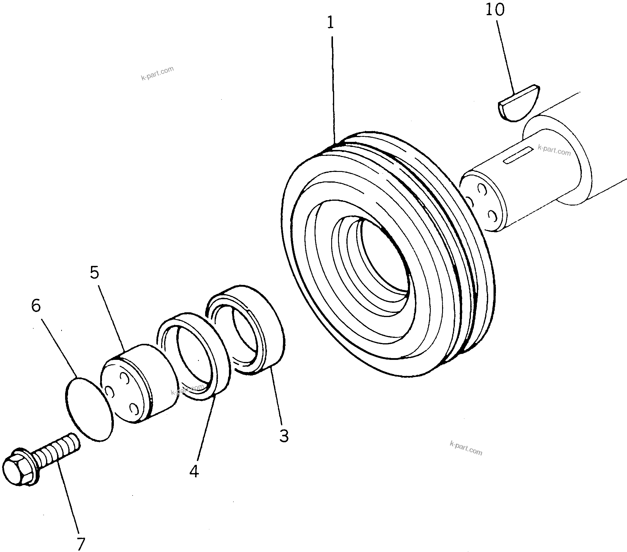 Komatsu parts book diagram for 1006-6TLR2-PC S/N U547826W-UP: FRONT END DRIVE INPUT