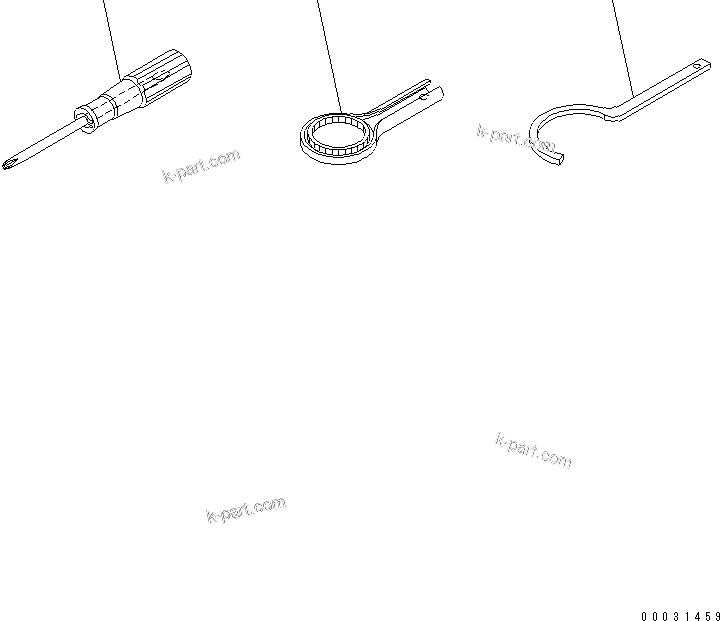 Komatsu parts book diagram for 3D67E-1A-MX S/N 5A6263-UP: TOOL
