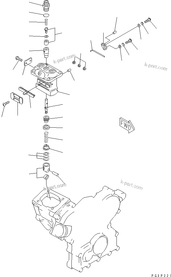 Komatsu parts book diagram for 3D66-1KB S/N 00613-UP: FUEL INJECTION PUMP