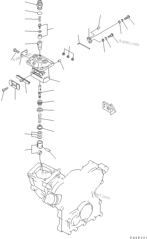 Komatsu parts book diagram for 3D68E-3B S/N 00101-UP: FUEL INJECTION PUMP