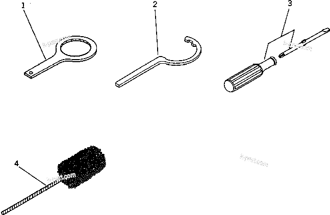 Komatsu parts book diagram for 3D74E-3A S/N 00101-UP: TOOL
