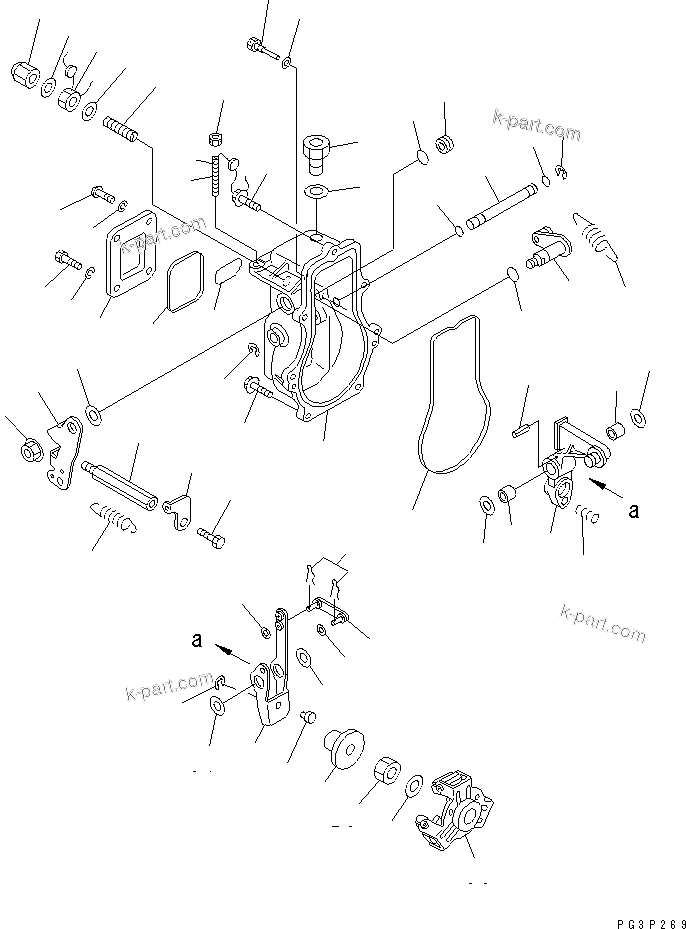 Komatsu parts book diagram for 3D78-1D S/N 01589-UP: GOVERNOR(#01589-06462)