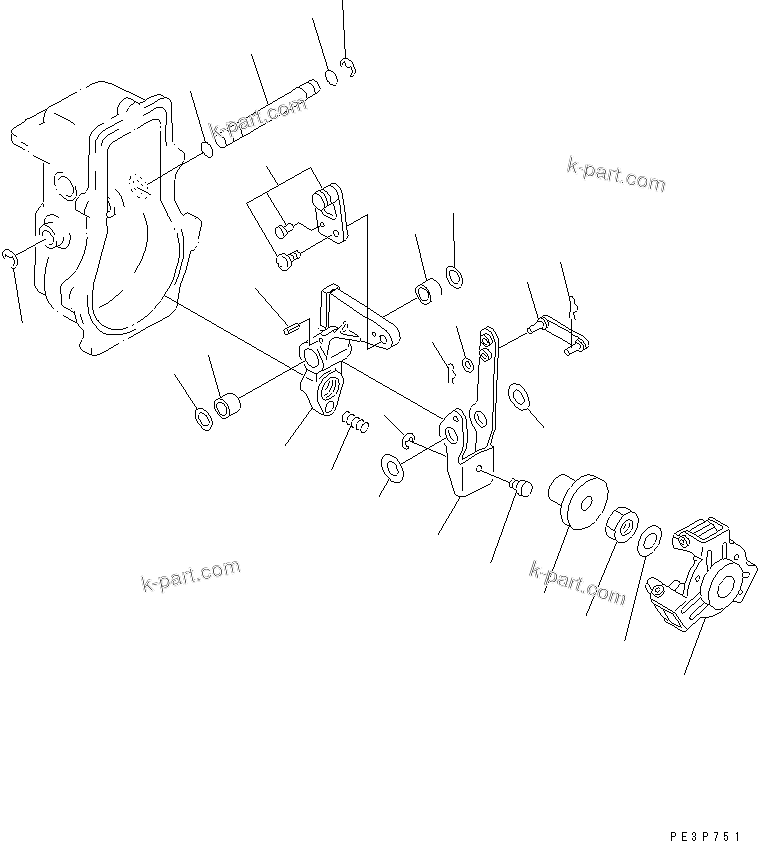 Komatsu parts book diagram for 3D78AE-3C S/N 00101-UP: FUEL INJECTION PUMP (GOVERNOR) (2/2)(#00112-)