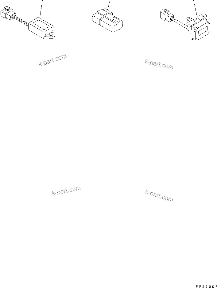 Komatsu parts book diagram for 3D78AE-3C S/N 00101-UP: SAFETY RELAY ? DIODE AND GLOW PLUG TIMER