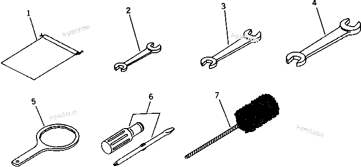 Komatsu parts book diagram for 3D78N-1A S/N 00101-UP: TOOL