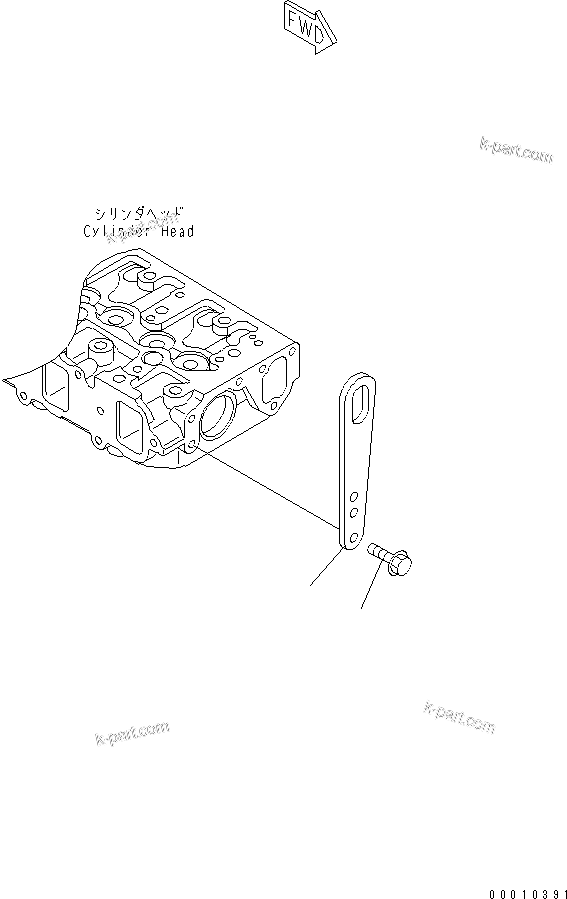 Komatsu parts book diagram for 3D82AE-5P-CB S/N 00246-UP: FRONT HANGER